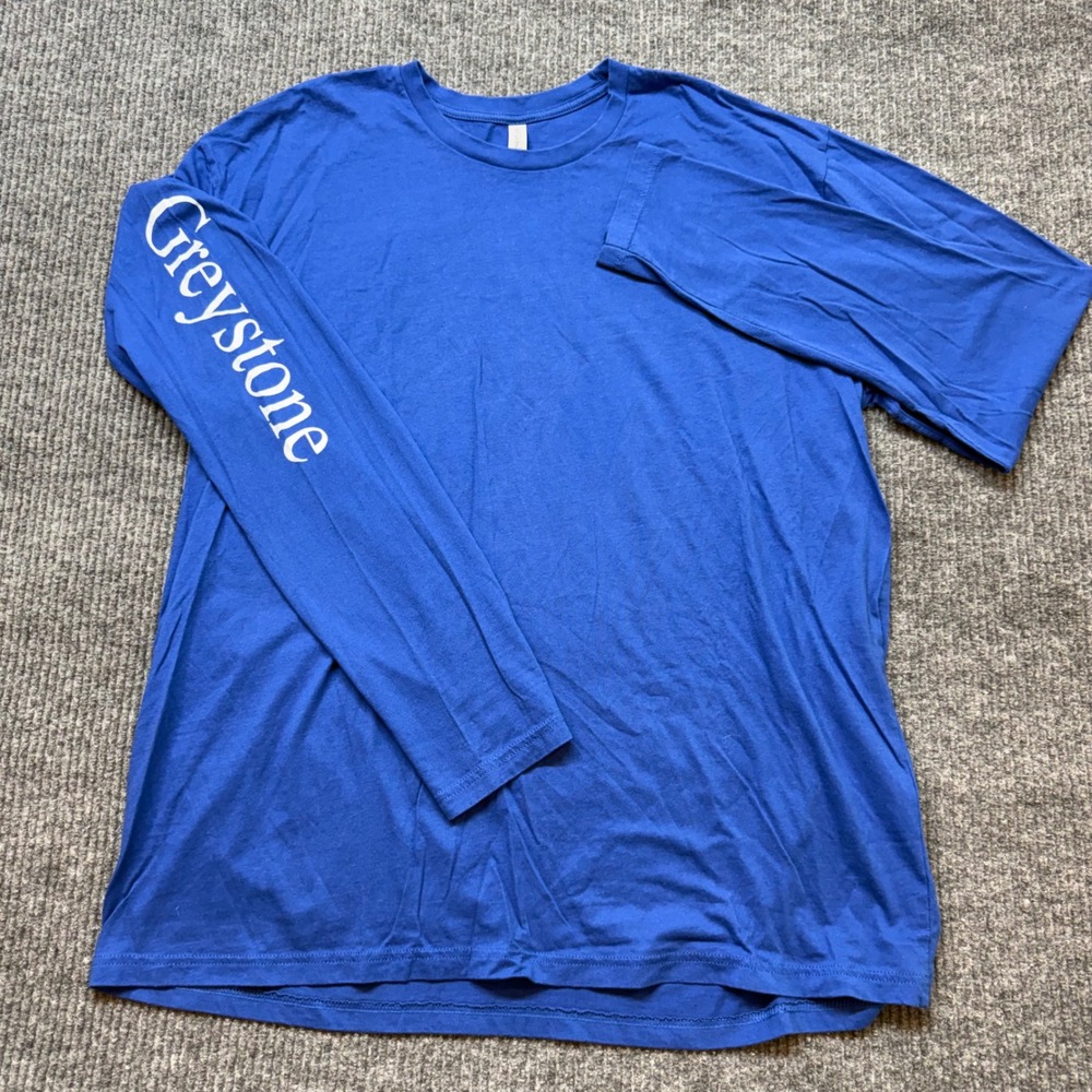 Greystone Long Sleeve T-Shirt Mens 3XL Blue Cotton Next Level Apparel Graphic